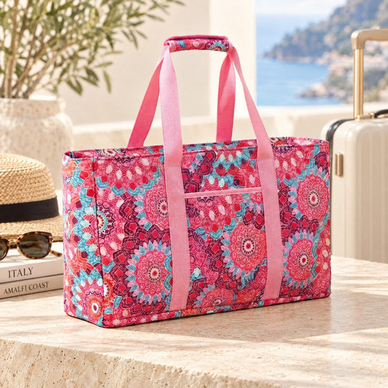Pink Mandala Mahjong Travel Set, 3 Pieces