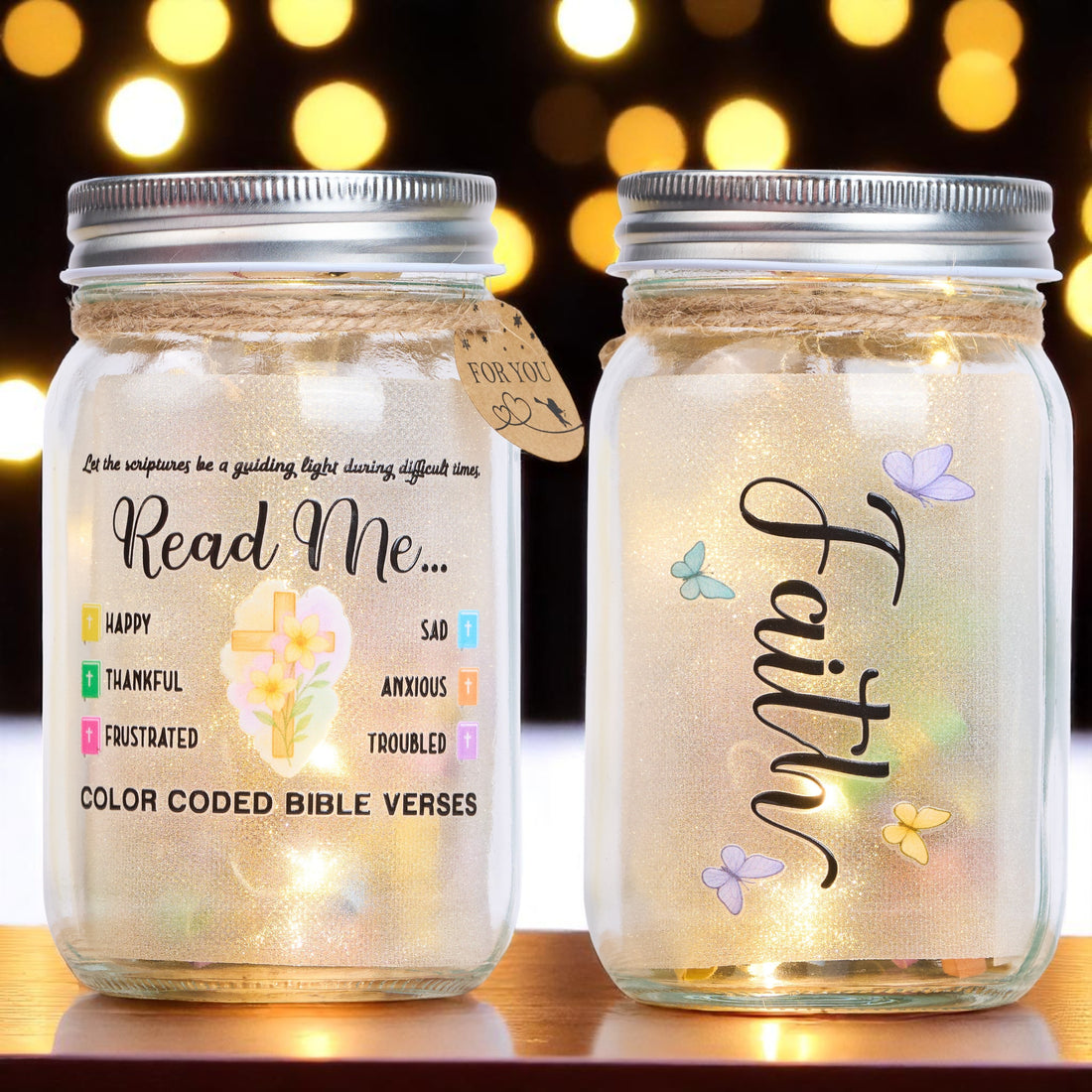Glowing Bible Verses Jar