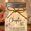 Chapter 80 Birthday Jar Light, Personalized, close-up detail