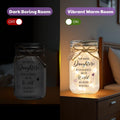 Daughter Birthday Jar Light, Personalized, Choose the Age, lit and unlit comparison