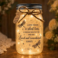 Dragonfly Memorial Jar Light, In Loving Memory, close-up detail