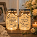 Dragonfly Memorial Jar Light, In Loving Memory, styled in a home setting (view 2)