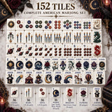 Gothic Celestial American Mahjong Set, 152 Pearl Tiles