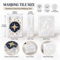 Gothic Celestial American Mahjong Set, 152 Pearl Tiles, tile size guide