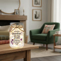 Grandma Mason Jar Night Light, Heartfelt Quote, styled in a home setting (view 3)