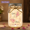Long-Distance Sister State Map Jar Light, Personalized, styled in a home setting (view 2)