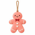 Personalized Gingerbread Ornament, 5 Colors, Name on Back, pink design