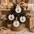 Personalized Pine Tree Clay Ornament with Name, on a Christmas tree
