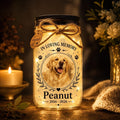 Pet Photo Memorial Jar Light, Personalized, styled in a home setting (view 2)