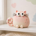 Pink Heart Cat Figurine, Pastel Clay, styled in a home setting (view 2)