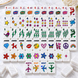 Pop Art American Mahjong Set, 152 Pearl Acrylic Tiles