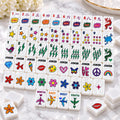 Pop Art American Mahjong Set, 152 Pearl Acrylic Tiles, full tile layout (view 2)