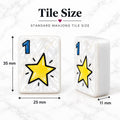 Pop Art American Mahjong Set, 152 Pearl Acrylic Tiles, tile size guide