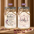 Sister Milestone Birthday Jar Light, Choose the Age: 60