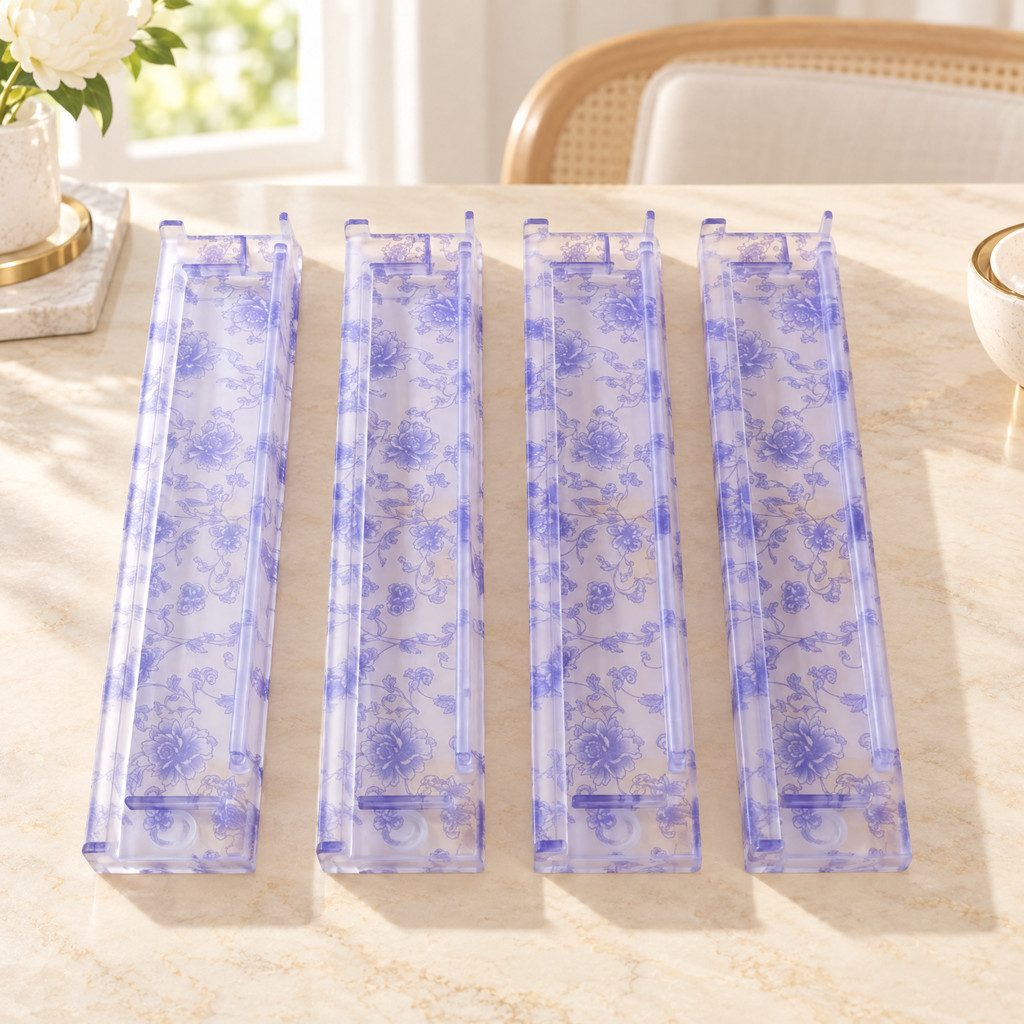 Blue Toile Mahjong Racks, Set of 4, view 4
