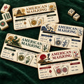 American Mahjong Line Reader Cards, 4-Pack with Koi, Crane, Pagoda & Peacock Designs, view 3