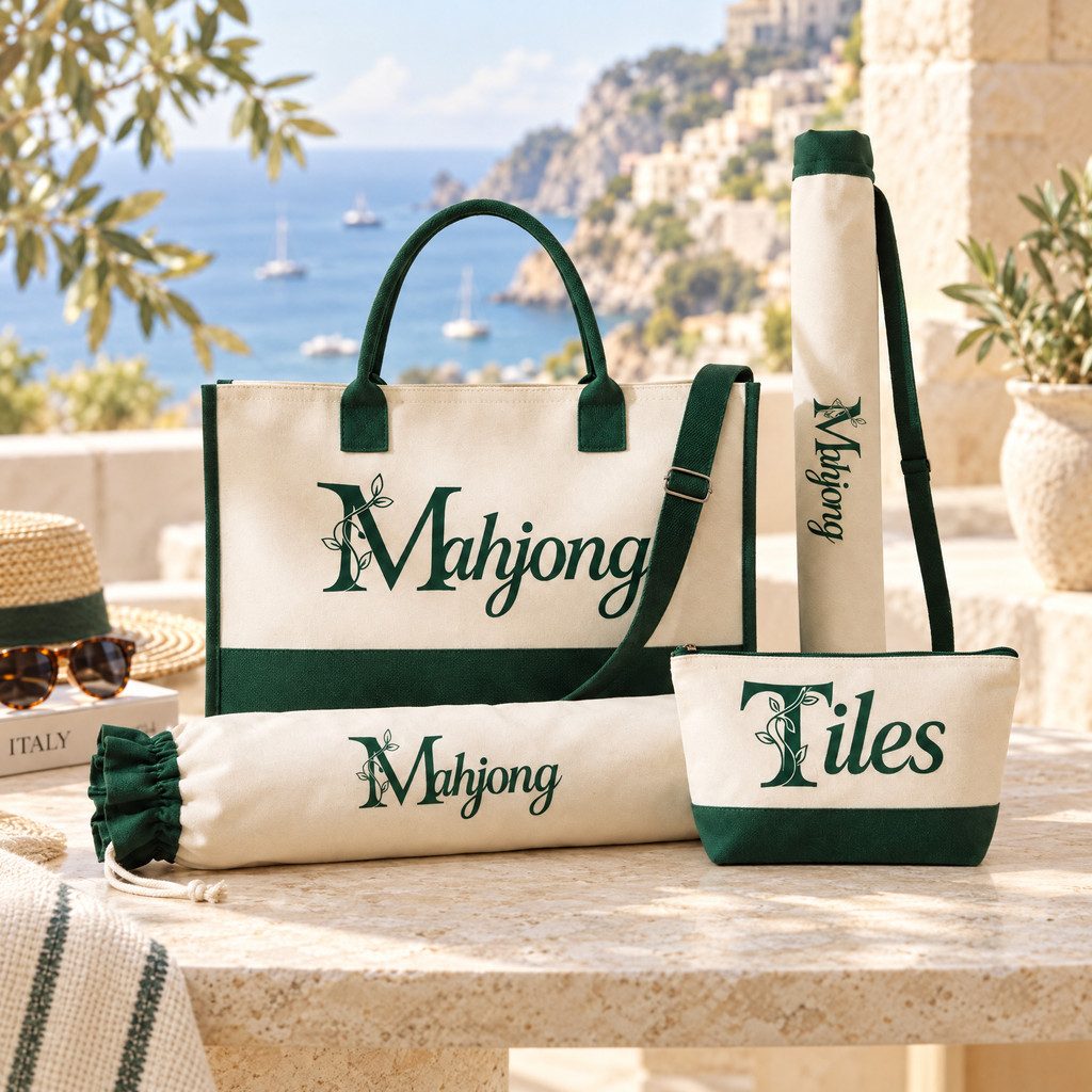 Crossbody Mahjong Tote Set, 4 Pieces, product photo