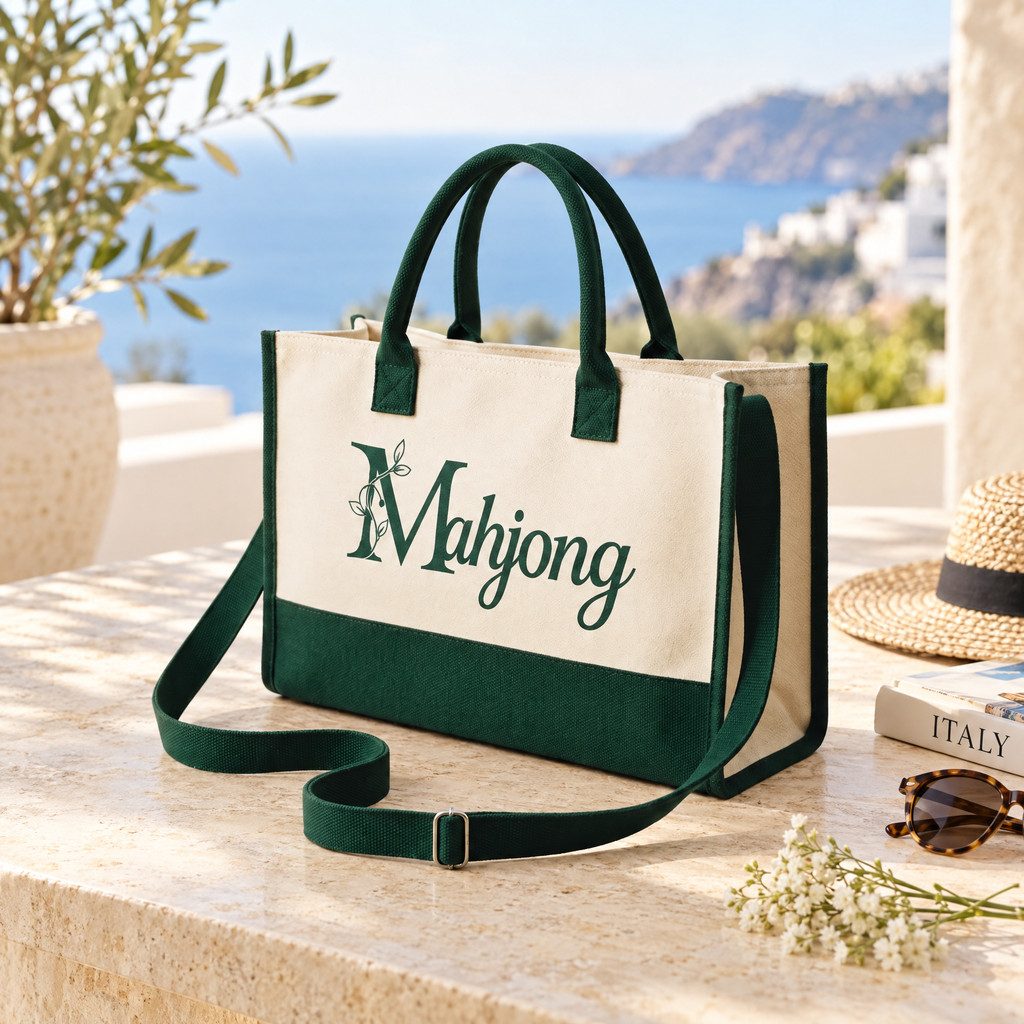 Crossbody Mahjong Tote Set, 4 Pieces, product photo