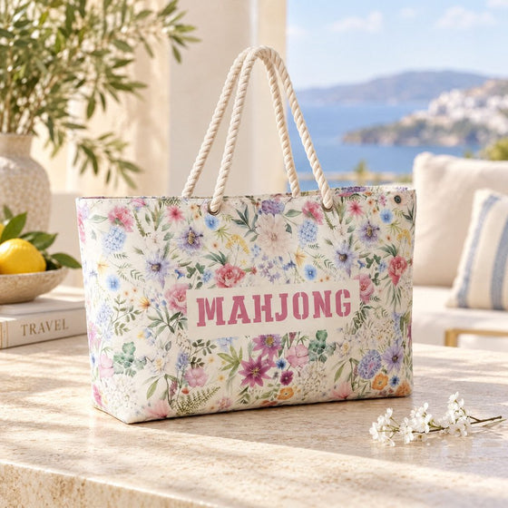 Floral Mahjong Travel Bag Set