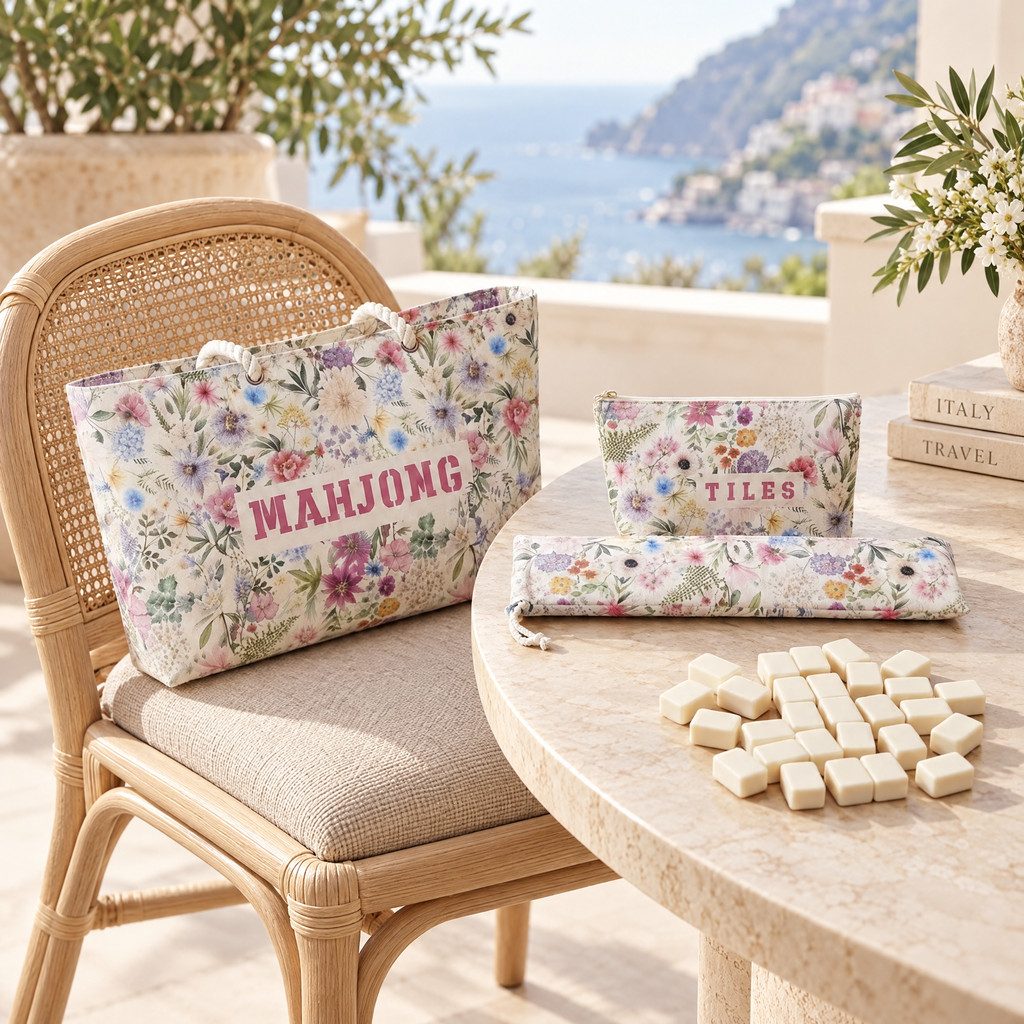 Floral Mahjong Travel Bag Set, view 3