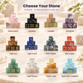 Natural Gemstone Mahjong Dice, Set of 6, product photo