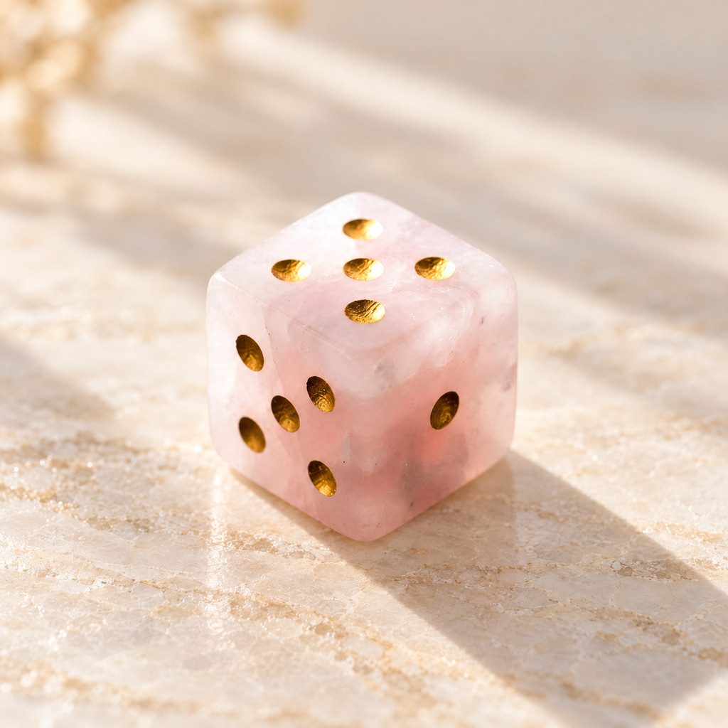 Natural Gemstone Mahjong Dice, Set of 6, view 5