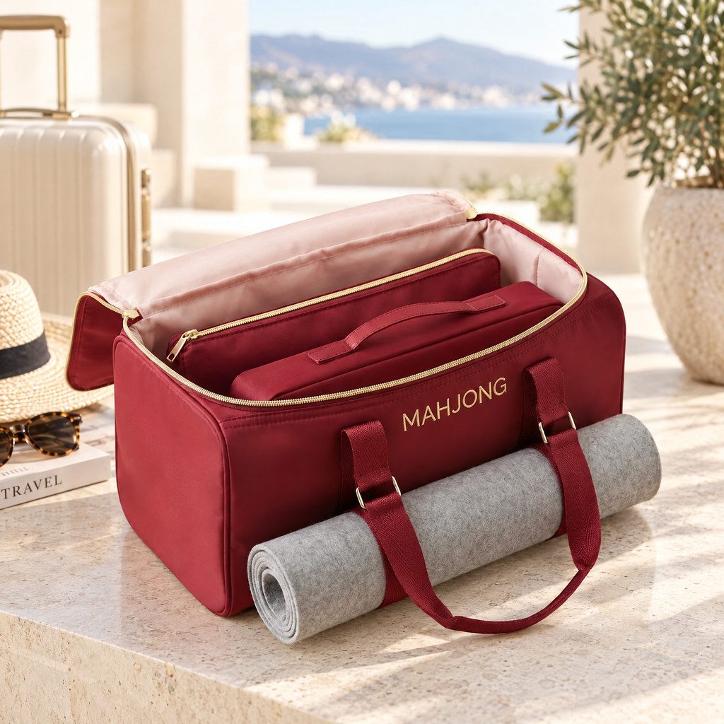 Gold Zip Mahjong Duffel Set, 3 Pieces, view 5