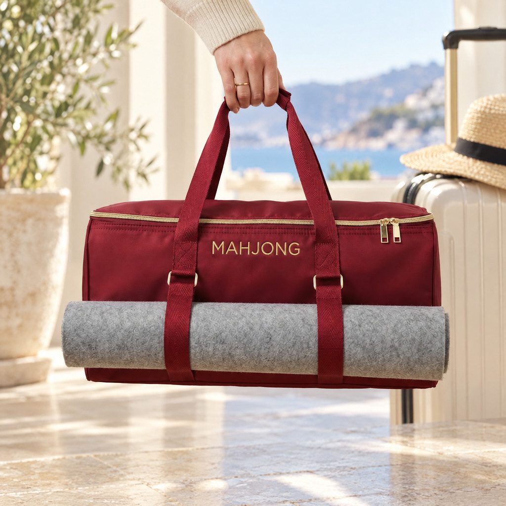 Gold Zip Mahjong Duffel Set, 3 Pieces, view 7