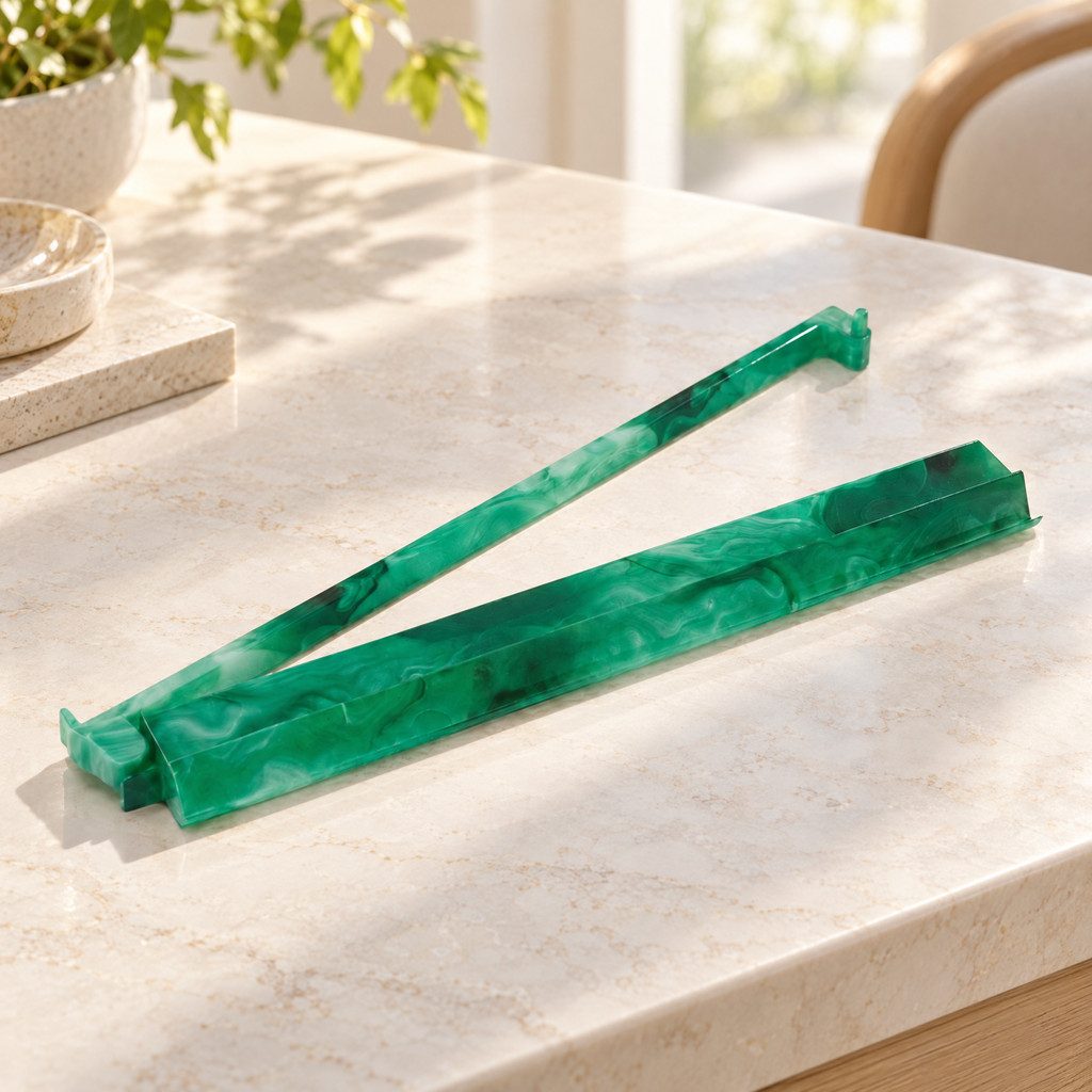 Green Agate Mahjong Racks with Pushers, Acrylic, view 4
