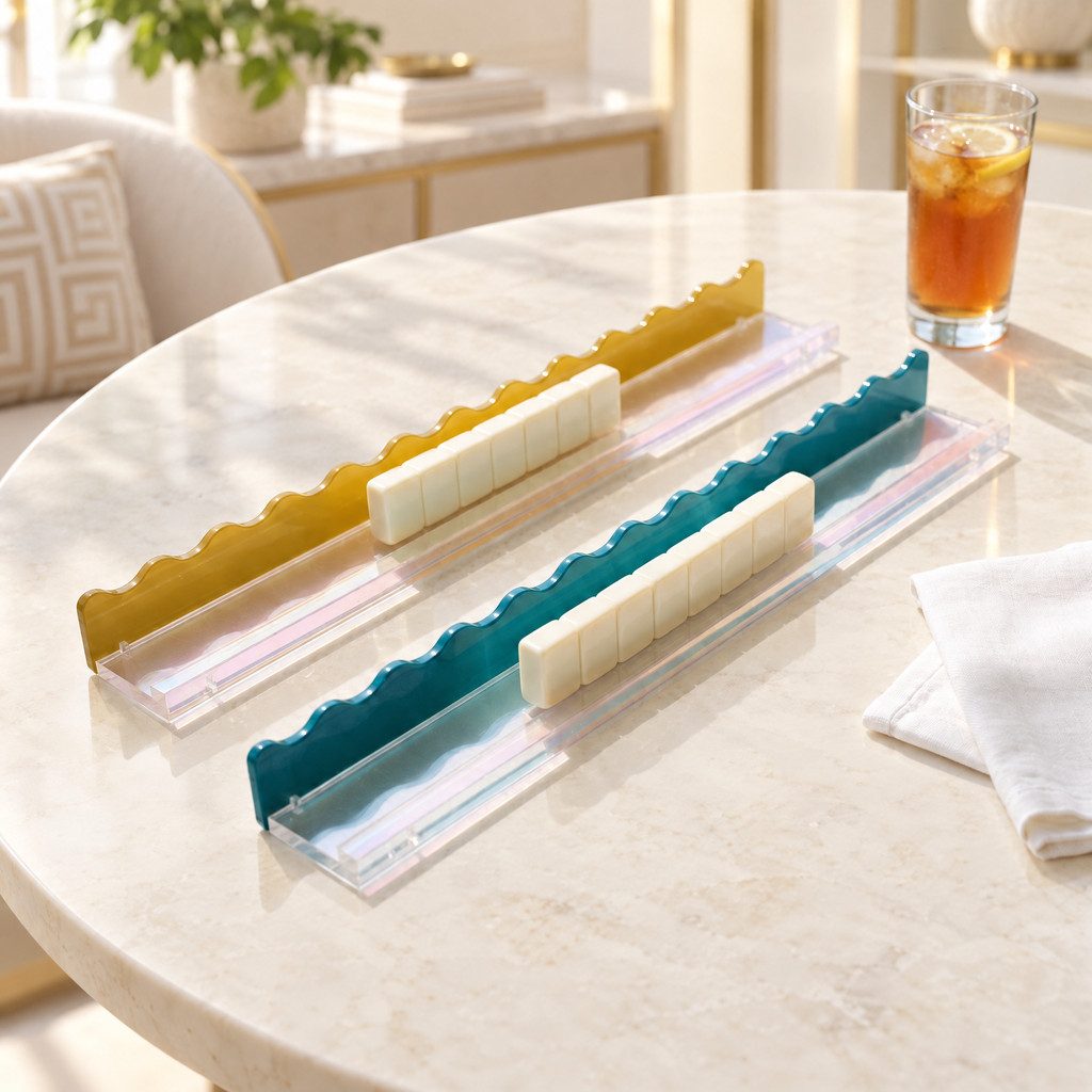Iridescent Wave Mahjong Racks, Set of 4, view 9