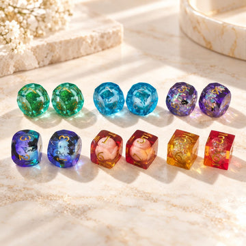 Jewel Resin Mahjong Dice, Set of 2, product photo