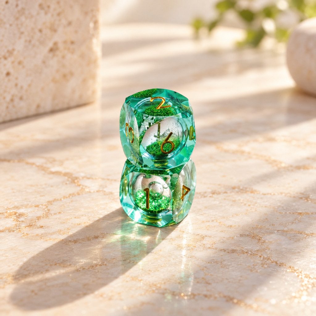 Jewel Resin Mahjong Dice, Set of 2, view 4