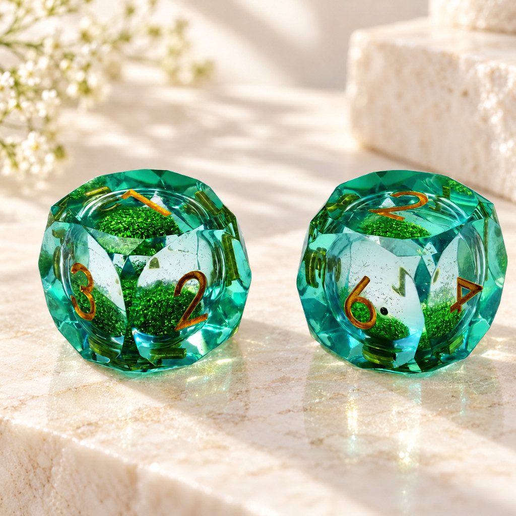 Jewel Resin Mahjong Dice, Set of 2, view 8