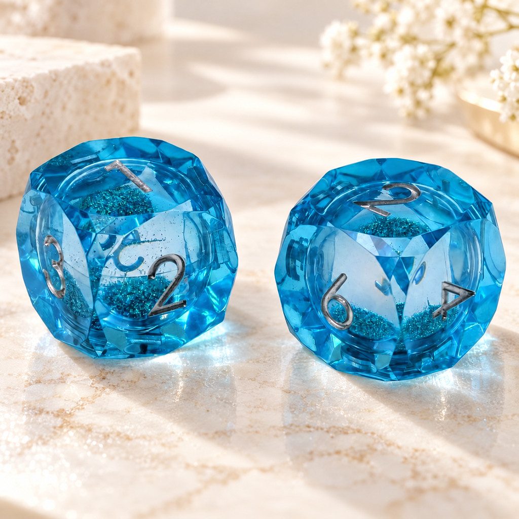 Jewel Resin Mahjong Dice, Set of 2, view 9