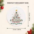 Merry Mahjong Christmas Tree Ornament, Mahjong Tile Tree Ceramic Keepsake, view 2