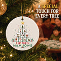 Merry Mahjong Christmas Tree Ornament, Mahjong Tile Tree Ceramic Keepsake, view 3