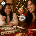 Merry Mahjong Wreath Christmas Ornament, Clear Acrylic Keepsake, view 2