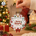 Merry Mahjong Wreath Christmas Ornament, Clear Acrylic Keepsake, view 4