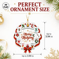Merry Mahjong Wreath Christmas Ornament, Clear Acrylic Keepsake, view 5