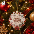 Merry Mahjong Wreath Christmas Ornament, Clear Acrylic Keepsake, view 8