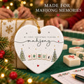 My First Christmas Playing Mahjong Heart Ornament, Ceramic Keepsake, view 4