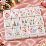 Pastel Nutcracker Christmas American Mahjong Set, 152 Pearl Tiles