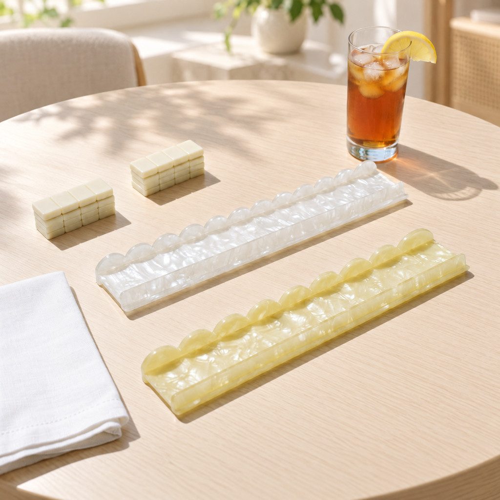 Pearl Shell Mahjong Racks, Set of 4, view 8