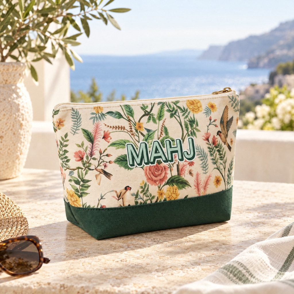 Printed Mahjong Tote Set, 4 Pieces, view 2