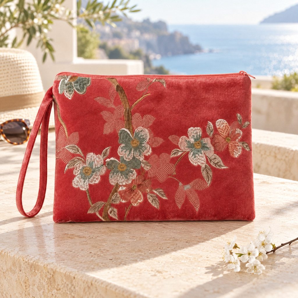 Soft Floral Mahjong Clutch, product photo