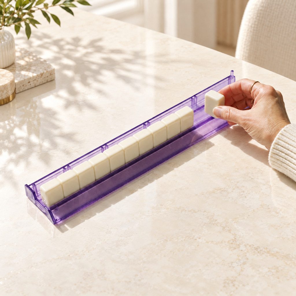 Violet Clear Mahjong Racks, Set of 4, view 7
