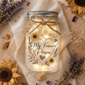 Sunflower Sister Long-Distance Jar Light, styled in a home setting (view 3)