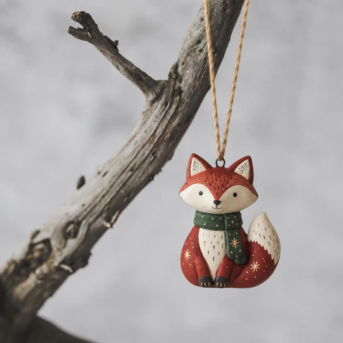 Woodland Animal Christmas Ornaments: Fox, Bear or Bunny, all three animals together