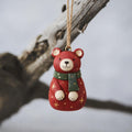 Woodland Animal Christmas Ornaments: Fox, Bear or Bunny: Bear