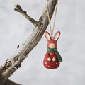 Woodland Animal Christmas Ornaments: Fox, Bear or Bunny: Bunny